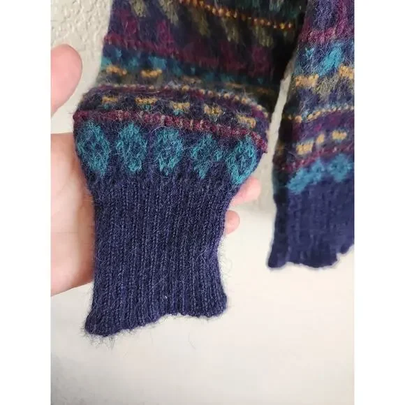 J.P Tilford 100% Alpaca Unisex Multicolor Sweater-Medium - Picture 3 of 6